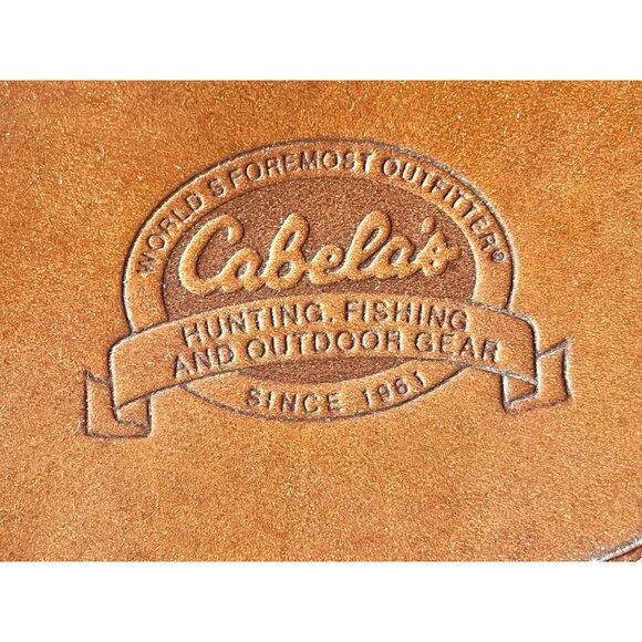 Cabelas Brown Canvas & Leather Travel Bag With Dual Pockets Collapsible bottom - Picture 11 of 16